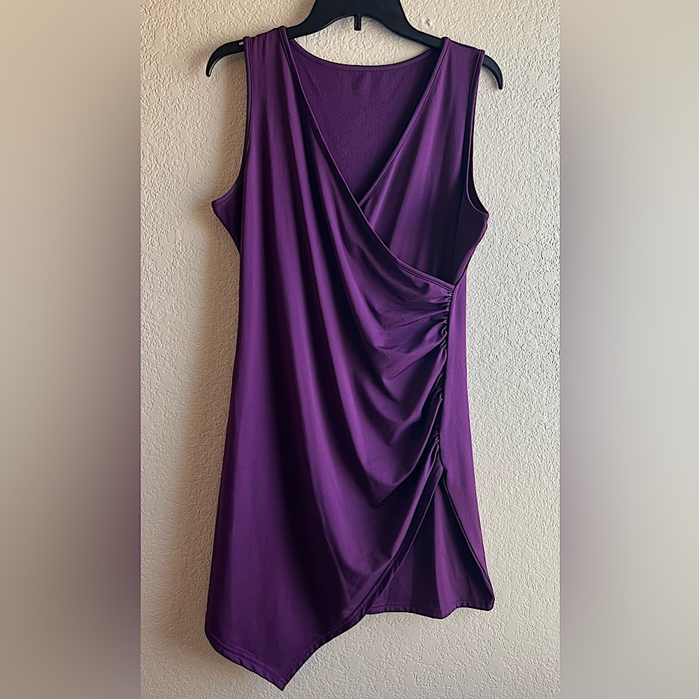 Mizoci Women's Casual Sleeveless Ruched dress.